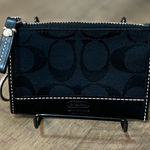 Coach  Black Signature Canvas Card Holder Photo 0