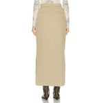NANUSHKA Edena Skirt in Pebble Large New Womens Long Maxi Chinos Khaki Tan Photo 1