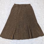 Y2K Vintage Espresso Metallic A Line Skirt Gold and Black Size Small Photo 8