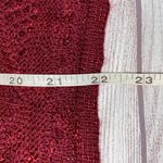 Jeans by Buffalo i  loose knit batwing scoopneck sweater 3/4 sleeve burgundy sz PM Photo 7