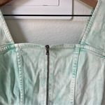 Alice + Olivia  Jeans Tie Dye Denim Mini Dress in Green and White Photo 2