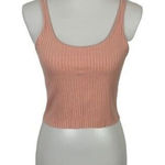 Calé Ribbed Knit Crop Tank Top Blush Pink Minimalist Aesthetic M Made In Canada Size M Photo 0