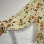 Dress Forum Cream Floral Blouse Womens Small Boho Cottage Core Romantic Shirt Photo 1