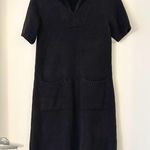 ZARA Black Polo Collar Knit Sweater Dress Size S Photo 2