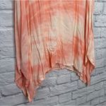 Johnny Was  Boho Tunic Sleeveless Shirt Coral Pink Tie Dye Size M Mini Dress Photo 3