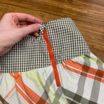 Nike  Golf Sport Skort Women's Size 12 Orange Olive Green‎ Plaid Athletic Skirt Photo 1