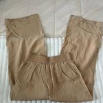 Madewell  The Carley Wide Leg Softdrape pant in desert dune tan Photo 6