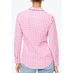J.Crew NWT Petite Gingham Lightweight Cotton Shirt Vivid Fuchsia Ivory Photo 5