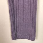 ZARA Women's Sweetheart Neckline Ribbed Mauve Purple Cropped Long Sleeve Shirt Photo 2