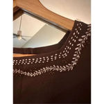 Coldwater Creek  Decorative Sweater Shell Size XL Brown NWT‎ Photo 3