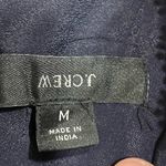 J.Crew Navy & Green Floral Crochet Lace Blouse Cap Sleeve Preppy Classic Sz M Photo 5