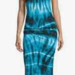 Revolve  Young Fabulous & Broke Araya Seafoam Tie Dye Ruched MIDI Dress NWT S Photo 10
