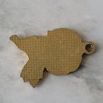 Vintage Tiny Dainty Cotton Plant Gold Tone Necklace Pendant Charm Photo 2