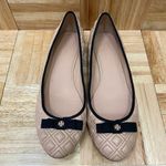 Tory Burch Marion Quilted Ballet Flat North Nappa Gross Grain Quilt Stitch 10.5 Photo 4