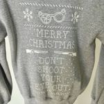 Women’s Christmas Holiday Ugly Sweatshirt Size Small Heather Grey EUC Xmas Party Photo 2