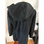 Michael Kors  pea coat with hoodie black winter jacket wool size 10 Photo 5