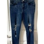 EXPRESS  Ankle Legging Mid Rise Jeans Women Size 6 Dark Denim Ultimate stretch Photo 0