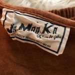 Vintage 80s Brown Cotton Tie Dye Southwestern Fringe Top Pants Set Outfit L XL Size undefined Photo 7