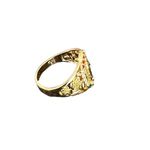 Lady of Guadalupe Virgin Mary With Round Cut Cubic Zirconia Ring size 8 Gold Photo 2