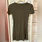 Brandy Melville olive green mini ribbed minimalist fitted bodycon t-shirt dress Photo 2
