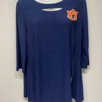 Auburn Tigers Womens Tunic Top Large NCAA Bedazzled War Eagle Blue Orange Aubie Photo 0