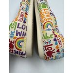Toms Womens  Size 7.5 Shoes SlipOn Alpargata Unity Love Wins Pride Rainbow Canvas Photo 15