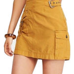 Free People  Yellow Mini Skirt Photo 0