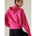 Athleta L Balance Hoodie Modal Sweatshirt Women's Size Large Tulip Pink Full Zip Photo 2
