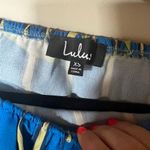 Lulus montane royal blue tropical print strapless jumpsuit XS Photo 4