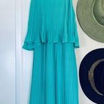 Lulus As You Swish Pleated Mint Green/Teal Dress | Size: Medium Green Photo 0