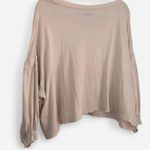 Free People Boho Slouchy –  Vintage Cream Blush Dolman Puff Sleeve Tee (M) Photo 5