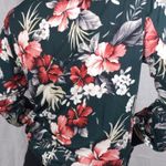 Pink Owl Floral Women's Dark Green Jacket Photo 3