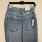 We Wore What  Paper Bag Buckle Jean in Indigo Rigid Denim 29 Photo 4