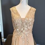 Women’s Chiffon & Lace Appliqué Corset Back Dress Mother of the Bride Size 10 Photo 2