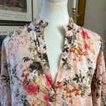 AMO Pima Cotton Floral Top Size Small Pink Photo 1