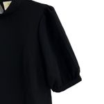 Anthropologie  Black Blouse 8 Short Sleeve‎ Maeve Office Professional Photo 1