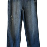 Risen Jeans Dark High Rise Straight Leg Size Medium Classic City Mom Casual Blue Photo 0