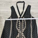 Free People  Bohemian Black Cream Patterned Comb Bubble Diamond Snake Dress Sz S Photo 9