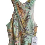 Aidan by Aidan Mattox Halter Neck Tiered Maxi 0 Pastel Dress Green Photo 6