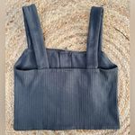 Aerie  Women’s Sz Medium Ribbed Crop Top Zip Tank Top Photo 5