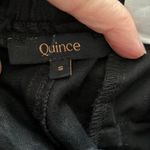 Quince  Size S Wide Leg 100% Linen Pants Black Elastic Waist Pull On Pockets Photo 2