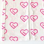 Aeropostale Fuzzy White Pink Heart Pajama Pants M Photo 3