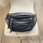 Vintage Northwest Territory Black Faux Leather 90s Fanny Pack Waist Belt Bag Photo 0