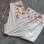 POL  crochet lace mix floral pants tan cream flowy nwot Photo 0