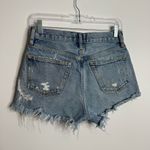 AGOLDE Parker Vintage Cut Off Short in Swapmeet Blue Wash Distressed Size 24 Photo 4