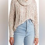 Moon & Madison Confetti Cowl Cable Knit Sweater Size M Photo 0