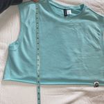 H&M Divided Light Blue Turquoise Tank Top Muscle Tee Crop Sweatshirt Photo 8