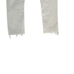 Mother Denim Insider‎ Crop Step Fray Jeans Glass Slipper White Denim Size 26 Photo 10