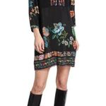 Johnny Was Mabel Silk Embroidered Tunic Dress XL Black Multicolor Floral Photo 1