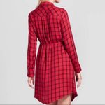 Isabel Maternity Ingrid &  Dress/Top Red Black Plaid Collared XS Photo 2